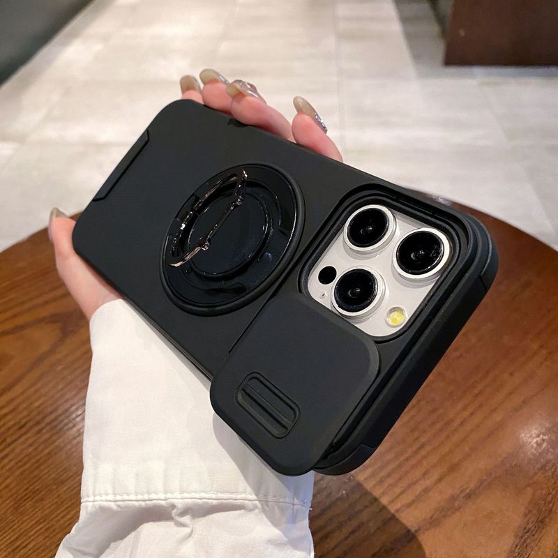 苹果17promax旋转磁吸支架手机壳iPhone16磁吸推窗14全包14保护套|undefined