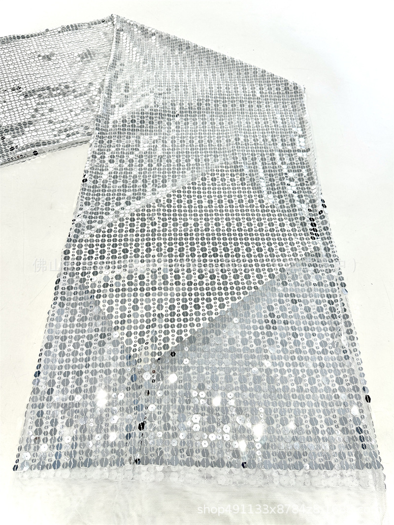 Ventas calientes de tamaño de diafragma de perlas de tela de tubo de diafragma hexagonal completo vestido de noche vestido de rendimiento tela de malla elástica