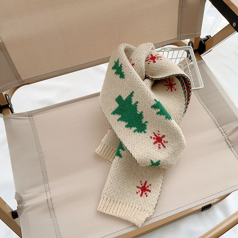 Cadeau de Noël Écharpe pour enfants Écharpe coupe-vent épaisse et chaude pour bébé garçon et fille_voghion.com