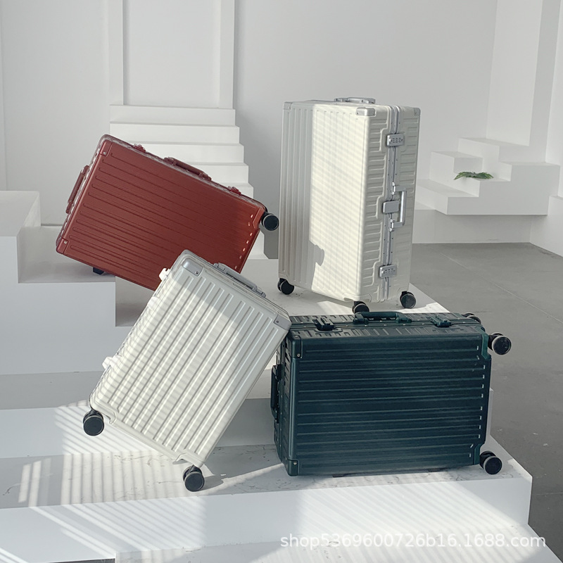 Exportado a Japón equipaje universal rueda 26 marco de aluminio caja de la carretilla 28 contraseña embarque caso 20 pulgadas 24 hombres y mujeres