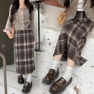 Pregnant Women's Skirt Spring and Autumn New Paid Skirt Belly-supporting Wool Straight Skirt Slimming Split Spring One-step Skirt