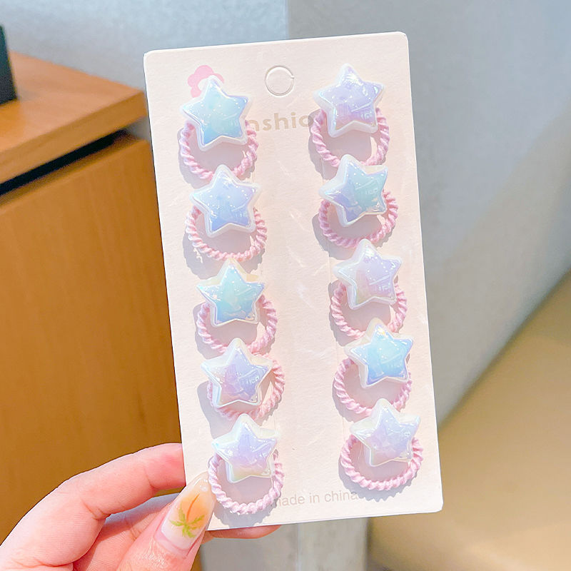 宝宝皮筋高弹力扎辫子不伤发小女孩头绳女童爱心发圈儿童发绳耐用|undefined