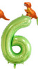 Green digital balloon, dinosaur, 40inch, tyrannosaurus Rex, 16inch