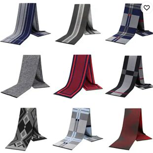 Autumn and winter scarf Men's velvet scarf Men's scarf business men's scarf boyfriend scarf Dad to keep warm