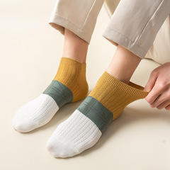 Men's Summer Lightweight Plain Cotton Short Socks, Low Top Invisible Boat Socks, Factory Wholesale, Double-Needle Stitch