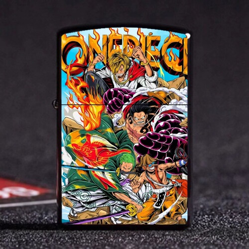 Creative cartoon anime lighter, metal kerosene windproof lighter, factory wholesale, custom-made according to image.
