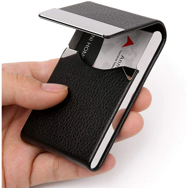 Amazon's Best-Selling Pu Business Card Holder, Business Card Case, Card Box, Full Leather Business Card Case, Business Card Holder