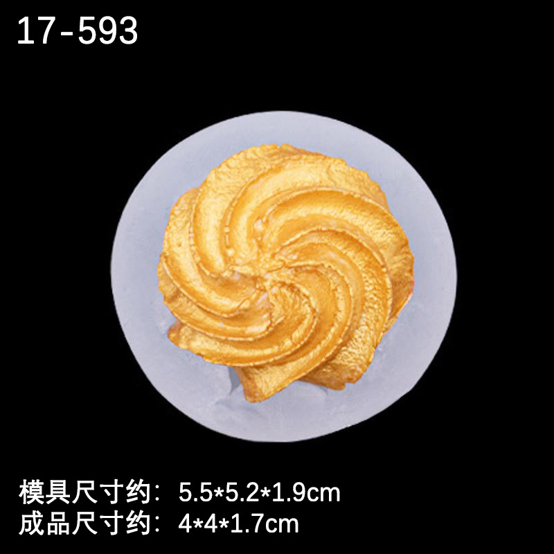 5 galletas crema grano forma silicona molde simulación cerámica suave arcilla alimentos pastel de chocolate Decoración