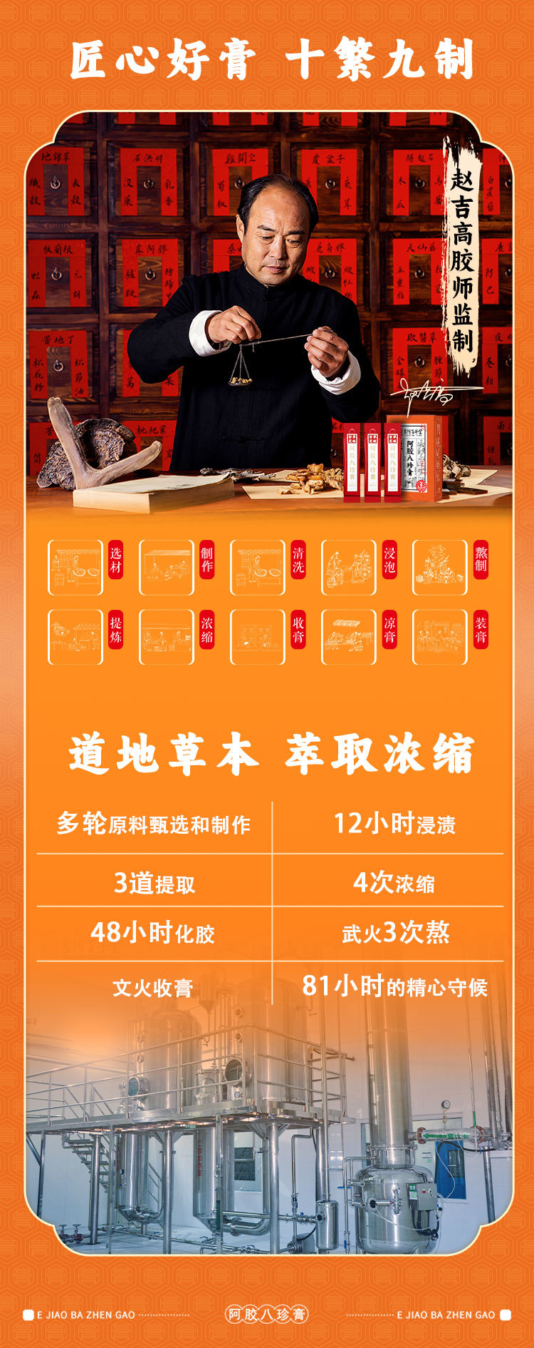 Ejiao Bazhen Paste (阿胶八珍膏) — Traditional Herbal Wellness Paste with Donkey-Hide Gelatin key features