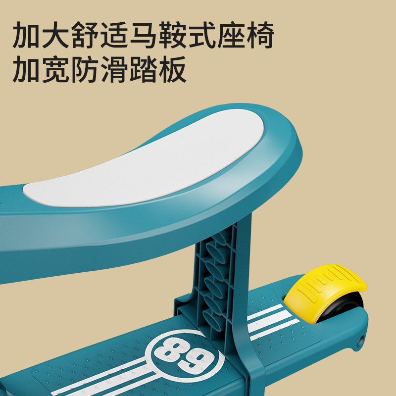 Spot de comercio exterior scooter al por mayor para niños tres en uno sentado y resbaladizo para hombres y mujeres, música para bebés, patinaje ligero