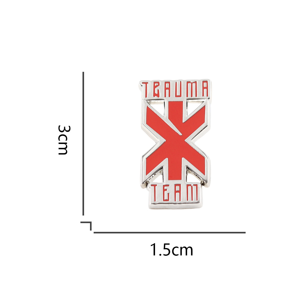 Punk 2077 Trauma Team Logo Enamel Brooch Game Peripheral Emergency Medical Rescue Metal Lapel Pin