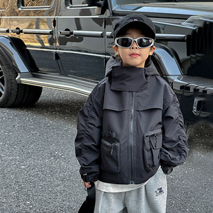 Children's Clothing Boys' Jacket 2025 Autumn New Style Kidsren's Loose Hooded Jacket for Young Kids Fashionable Versatile Autumn Wear
