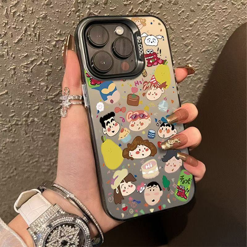 Dibujos animados japoneses y coreanos lindos aplicables Apple 15PROMAX funda para teléfono móvil iphone14/13 anti-caída 16 nuevo 12/11