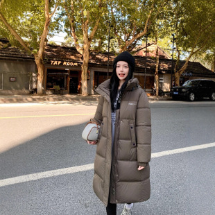 Factory Customized Over-The-Knee Hooded down Jacket for Women Winter New Loose Cotton Jacket Thickeneded Warm Cotton Jacket