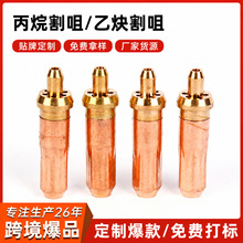 黄铜丙烷割咀乙炔割咀射吸式割炬配件焊割丙烷割嘴跨境货源