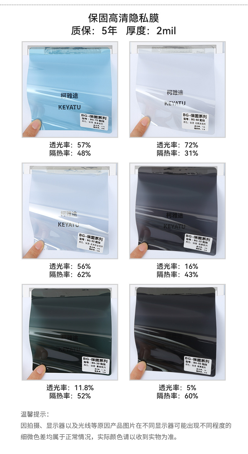 Car high insulation film glass film safety film explosion-proof film Skin Care film magnetic control Film solar film Full roll factory wholesale