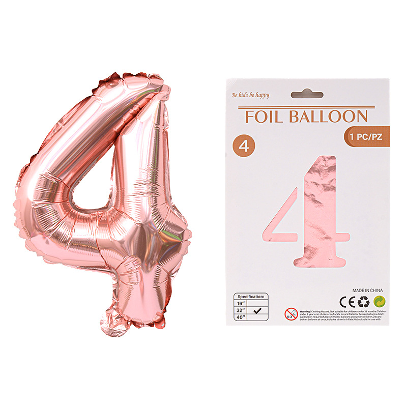 Globo de película de aluminio digital de 32 pulgadas, tarjeta de papel, tapa dura, paquete individual, cuerpo delgado, fiesta digital, globo decorativo flotante