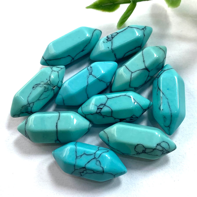 블랙라인 터키석 8*21mm (낱알) (천연 아님)