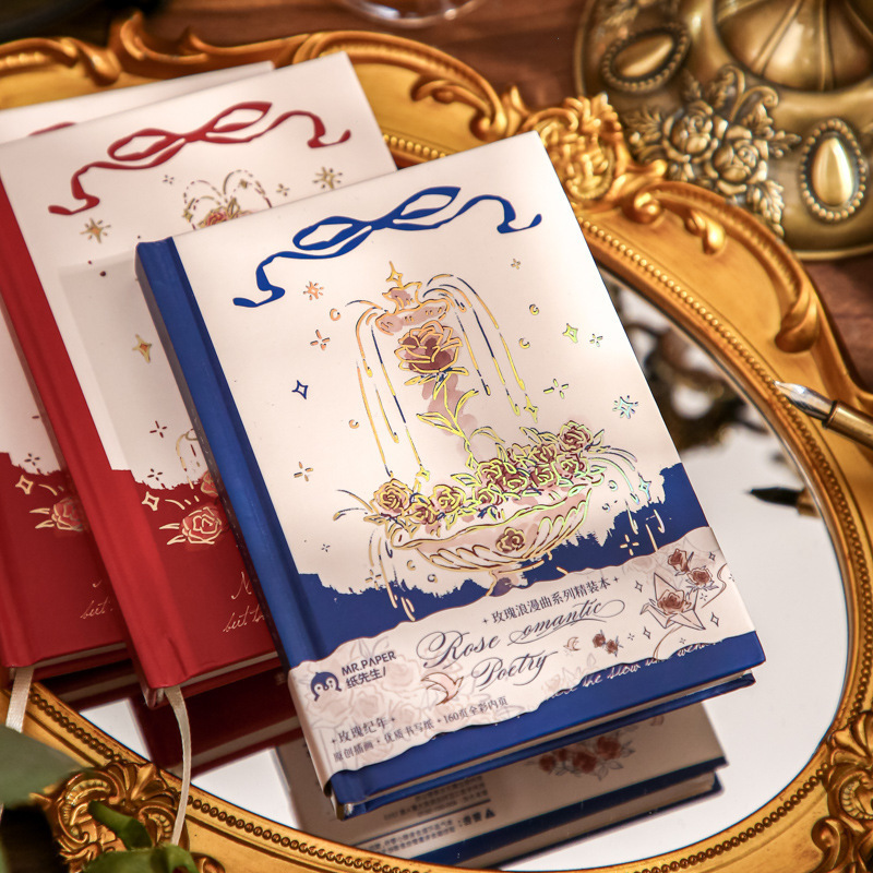 Mr. Paper Full-Color Pages A6 Notebook Rose Romance Series Wishing Rose Theme Student Notebook Mr. Paper Full-Color Pages A6 Notebook Rose Romance Series Wishing Rose Theme Student Notebook