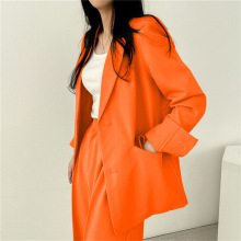 2025网红春秋款西服套装韩版百搭修身显瘦阔腿裤西装裤西装外套女