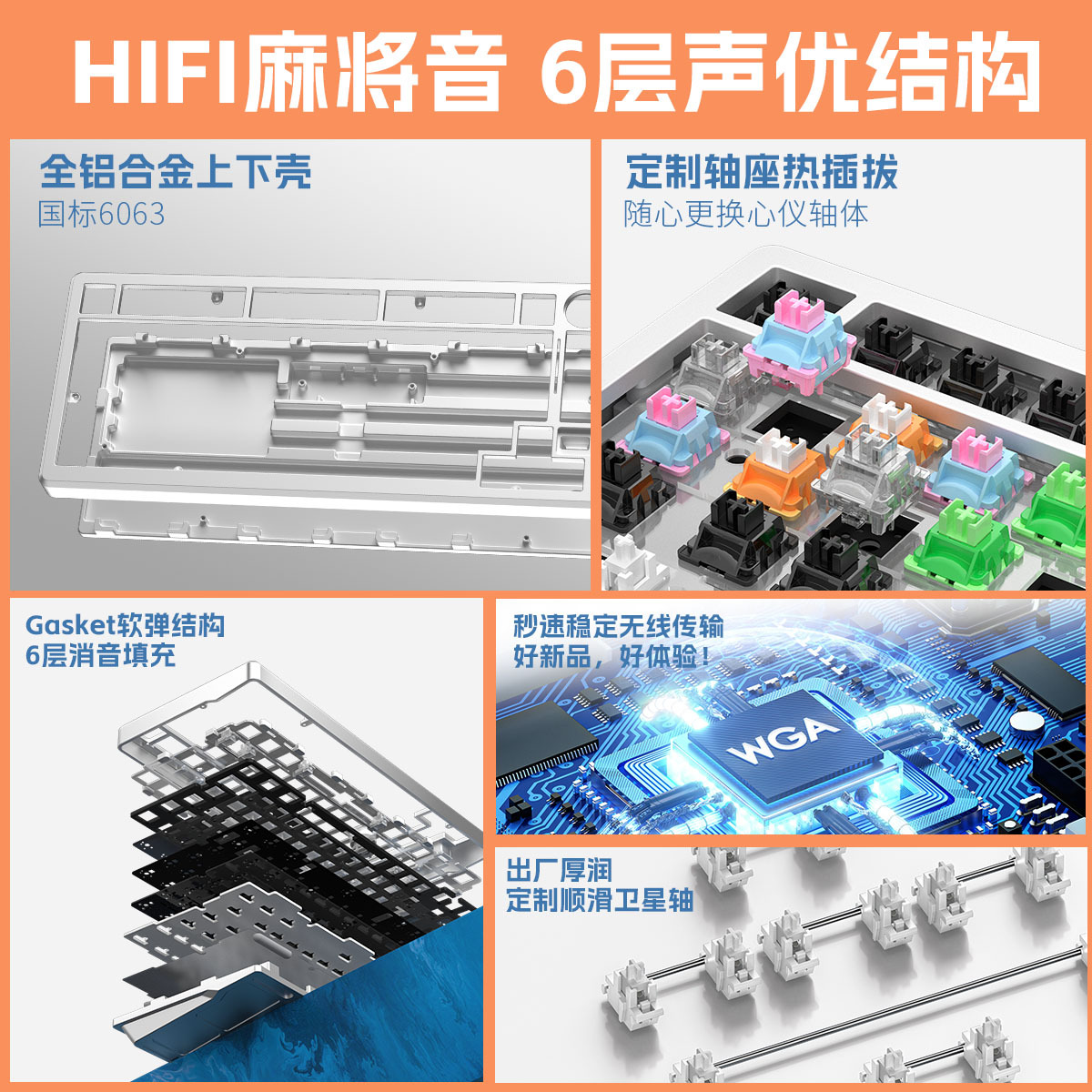 Silver Carving Y75Pro Aluminium Tuo Tuo Bluetooth Inalámbrico Teclado mecánico de tres modos Juego de juegos Computadora con cable de metal