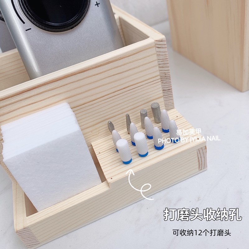 Máquina de pulido de uñas caja de almacenamiento de doble capa simple estilo registro caja titular de la pluma tienda de uñas herramientas especiales Nueva celebridad de Internet