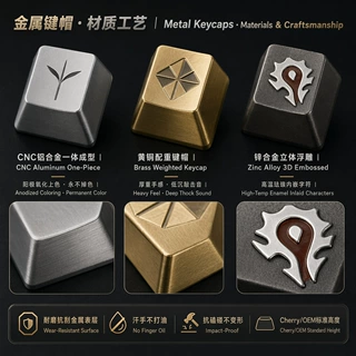 金属键帽定制 人物IP周边游戏键爱好者键盘仿珐琅烤漆十字轴键帽