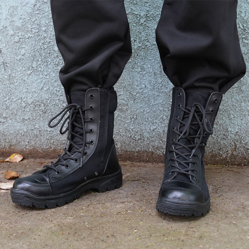 Canvas shoes mesh top light breathable combat boots men's summer tactical boots training boots_voghion.com