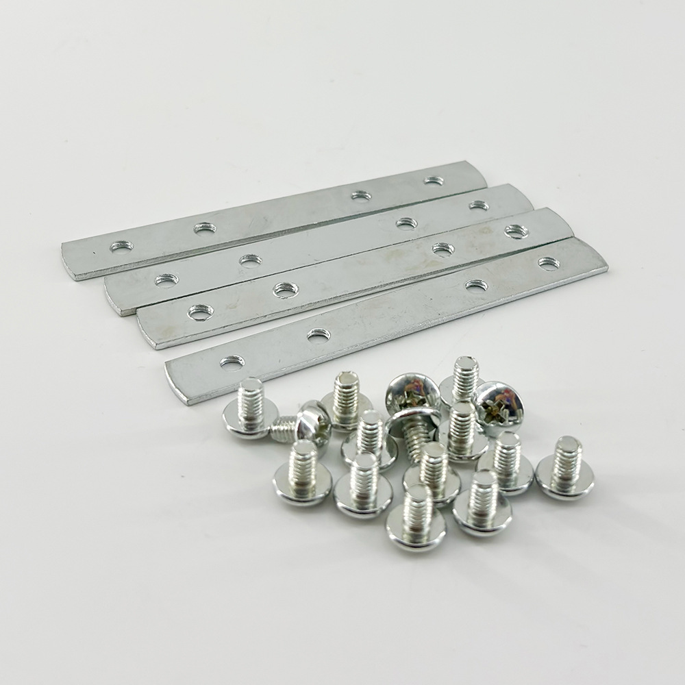 Conexión de vía 1 paquete: 4 piezas + 8 tornillos