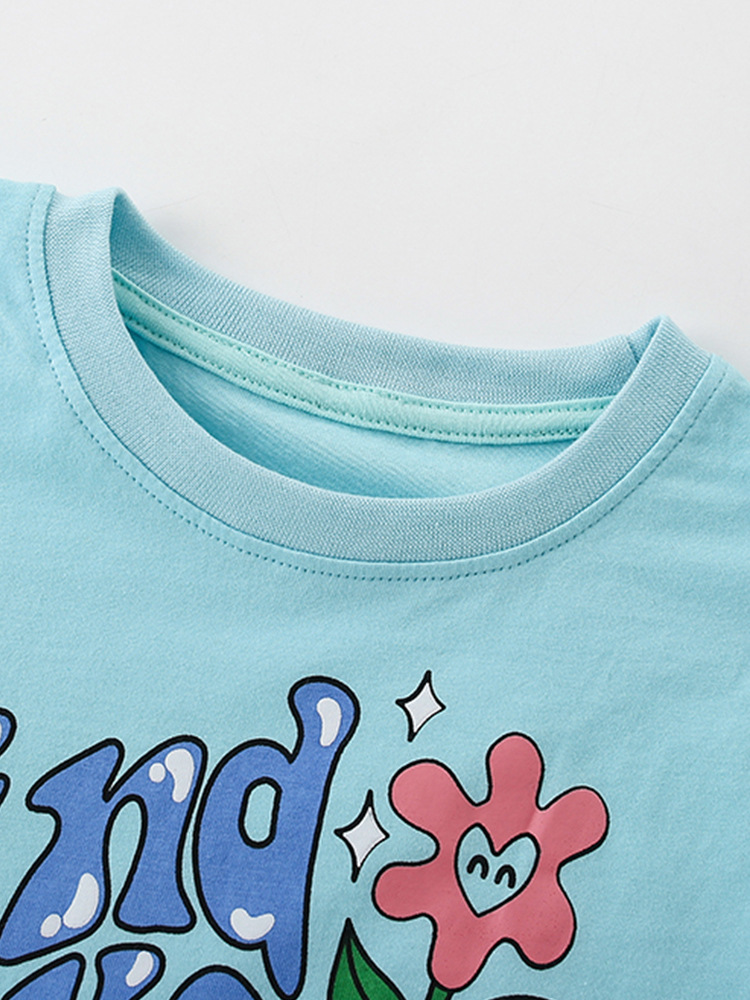 Malwee traje para niñas primavera y verano nuevos niños europeos y americanos casual de manga corta estilo occidental Pantalones deportivos traje de dos piezas para niños