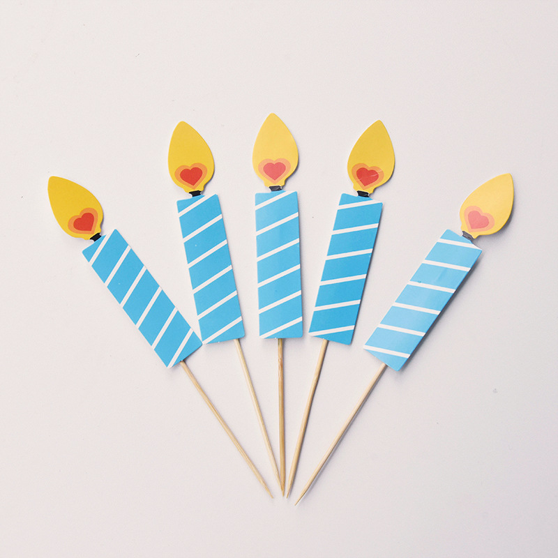 Fiesta vela de cumpleaños insert pastel decoración ins viento lindo sombrero osos sonrientes creativos dibujos animados para niños