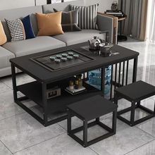 茶桌办公室商用泡茶小户型茶台多功能带烧水壶简约茶几阳台泡茶台