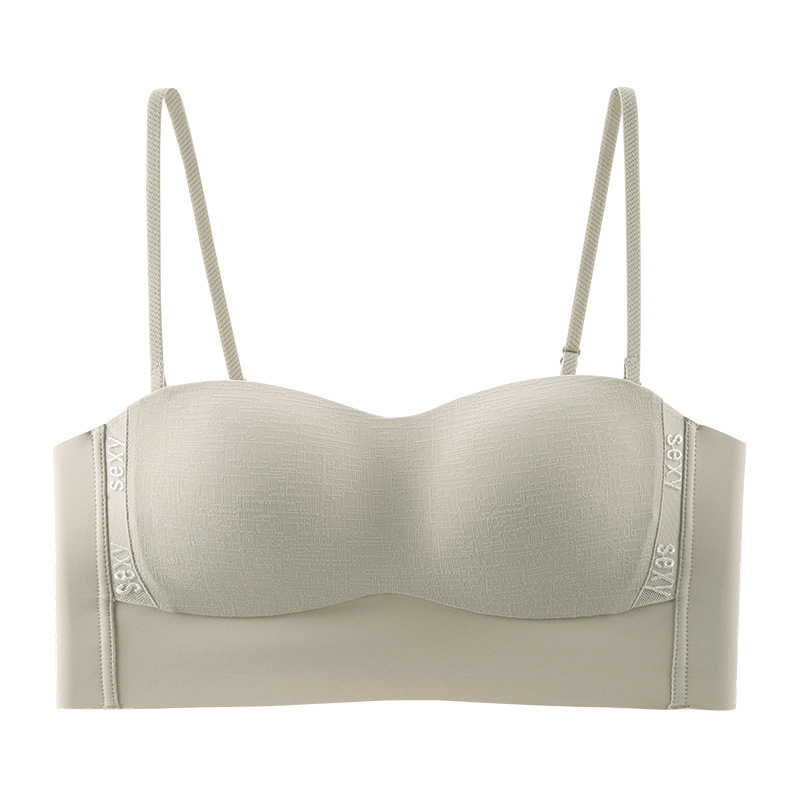 6046 Sexy ligeramente borracho top de tubo de honda anti-luz y sin costuras ropa interior integrada sujetador de pecho fino