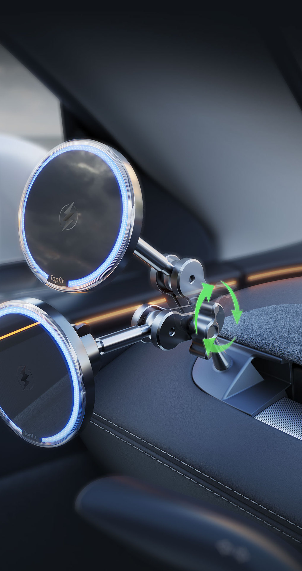 Suitable for Tesla's New Version of Model Y/Yl/3 Mobile Phone Holder Car Mobile Phone Holder Magnetic Navigation Accessories