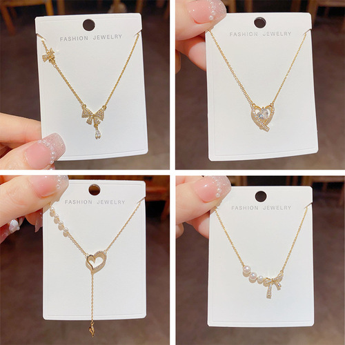 Popular same style Korean fashion versatile classic recommended 100 necklaces high-end temperament light luxury necklace