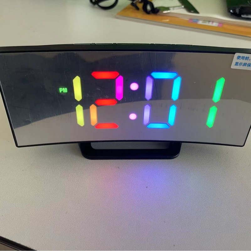 クロスボーダーインミラーデジタル時計目覚まし時計学生スマート時計電子時計曲面目覚まし時計学生特別な時計|undefined