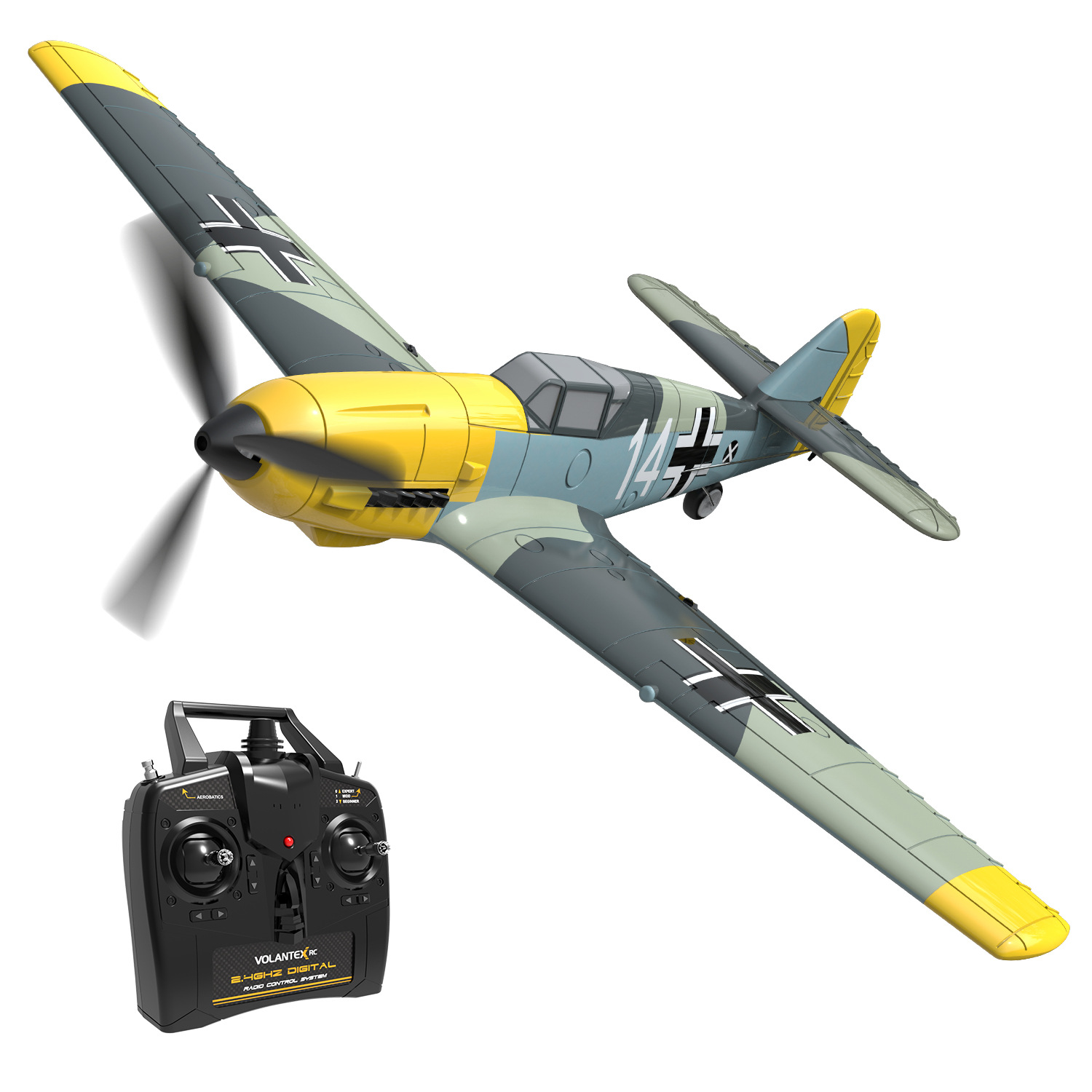Olans BF109 Fighter Fixed-wing Aircraft Model Remote Control Electric Toy Foam Airplane Toy