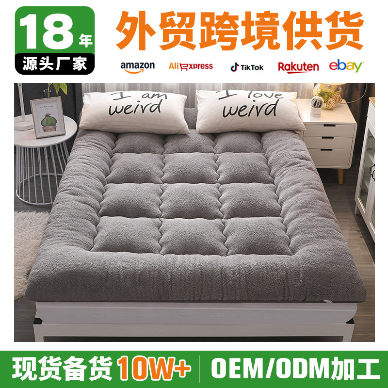Factory Direct Sales Lambswool Mattress Single Dormitory Thickened Warm Mattress Home Double Rental Room Soft Cushion