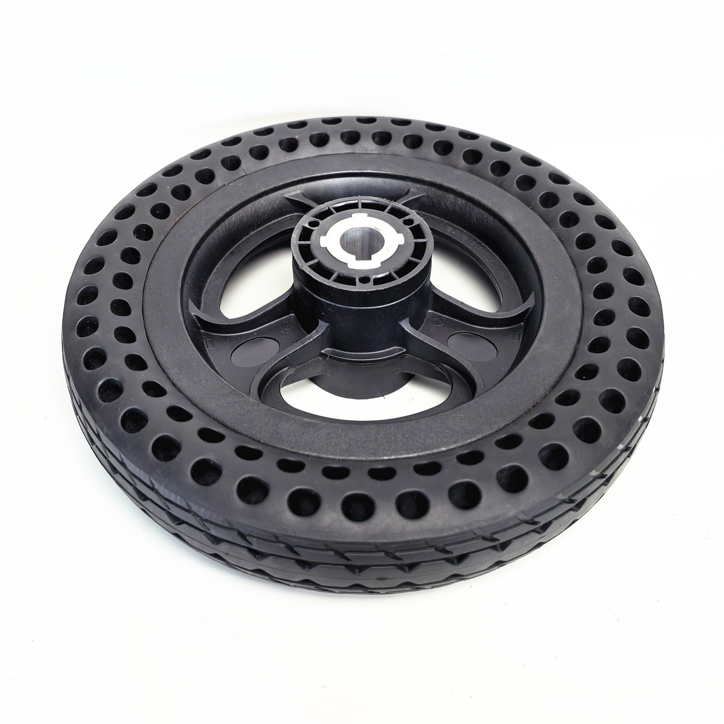 10x1.8 honeycomb solid tire complete wheel 10inch electric wheelchair rear wheel key slot type drive wheel assembly