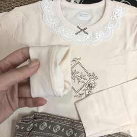 秋衣秋裤女童套装儿童棉类家居服图片色网眼布其他品牌棉绸
