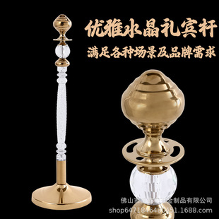 Customized Crystal 1.0m Line Guest Railing Isolation Belt Lanyard Guest Pole Welcome Fence Telescopic Belt Isolation