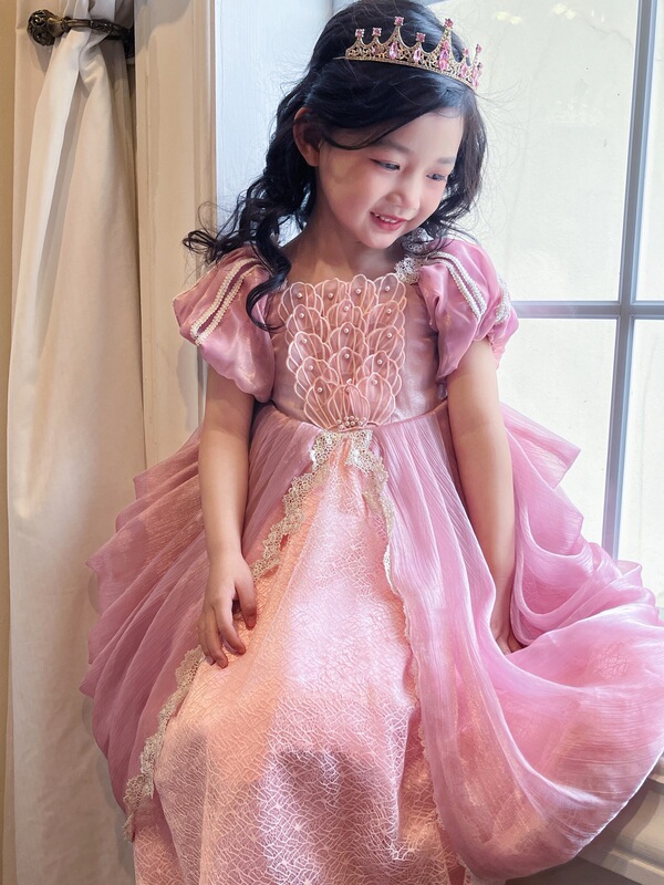 DO No Return No Change 2025 Court Style Girl Ariel Male Embroidered Mermaid Birthday Dress Long Dress