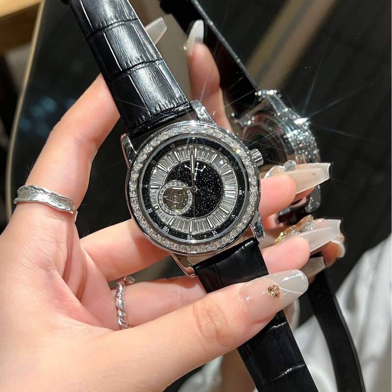 Bujiada Swiss Brand Girls Watch Tourbillon Cut Out Fully Automatic Mechanical Watch Waterproof Customization