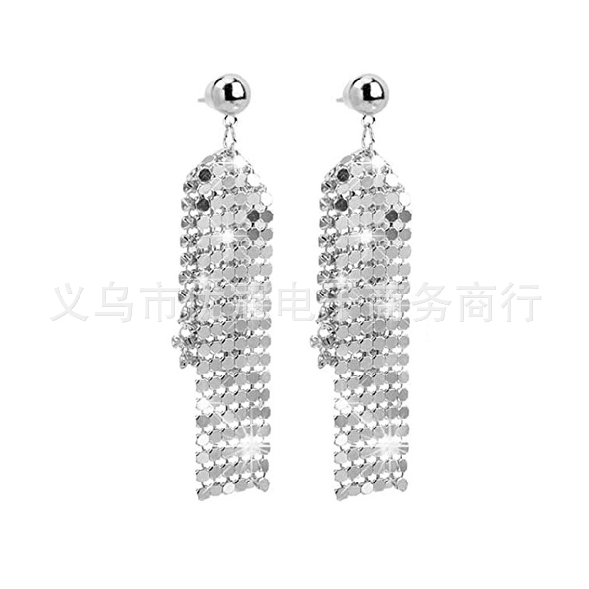 Новые модные женские серьги для ночного клуба, металлические серьги с кисточками и блестками, серьги геометрической формы в стиле хип-хоп, панк