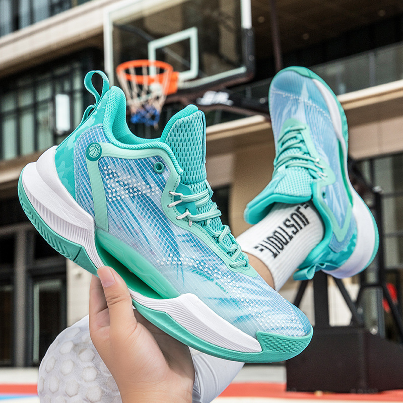 Im Dunkeln leuchtende Paar-Basketballschuhe Atmungsaktive Mesh-Oberfläche Echte Kampf-Sneaker für Männer Bequeme, leichte Outdoor-Laufschuhe für Herren_voghion.com