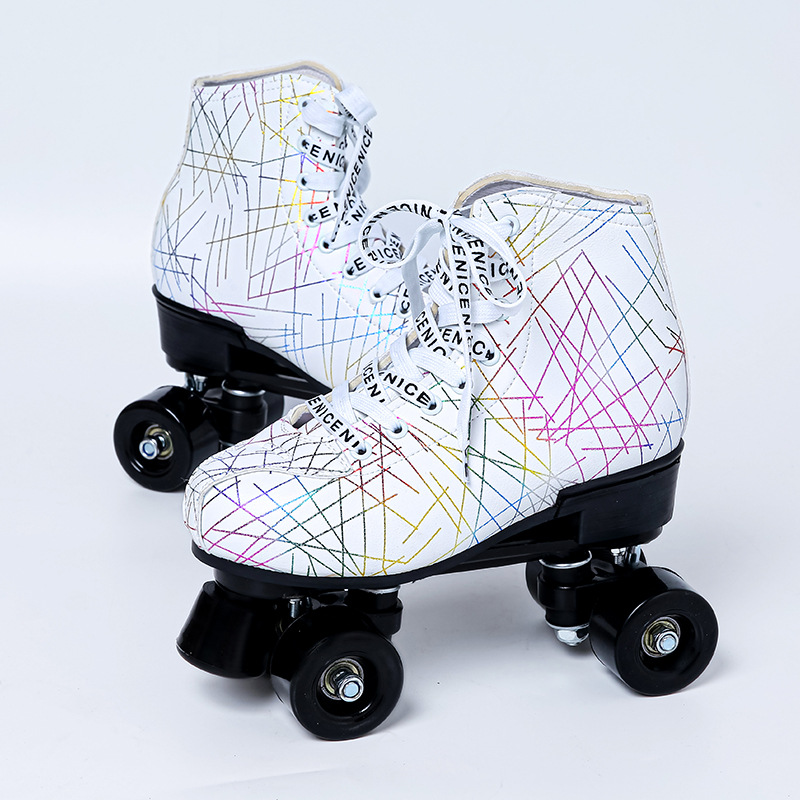 Nuevos patines de doble fila para adultos cuatro patines de ruedas para niños patines de ruedas para hombres y mujeres adultos patines de doble fila flash