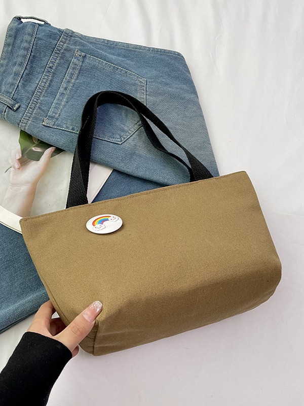 Nuevo bolso de mano para mujeres que van al trabajo y a la escuela, bolso de almacenamiento de almuerzo para viajar, bolsa de lona de gran capacidad