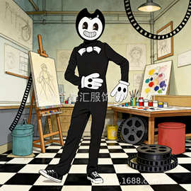 跨境新品万圣节班迪与墨水机器 儿童班迪经典服装