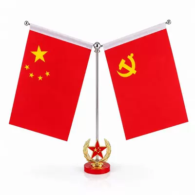 Car ornaments: crystal table flag, office meeting