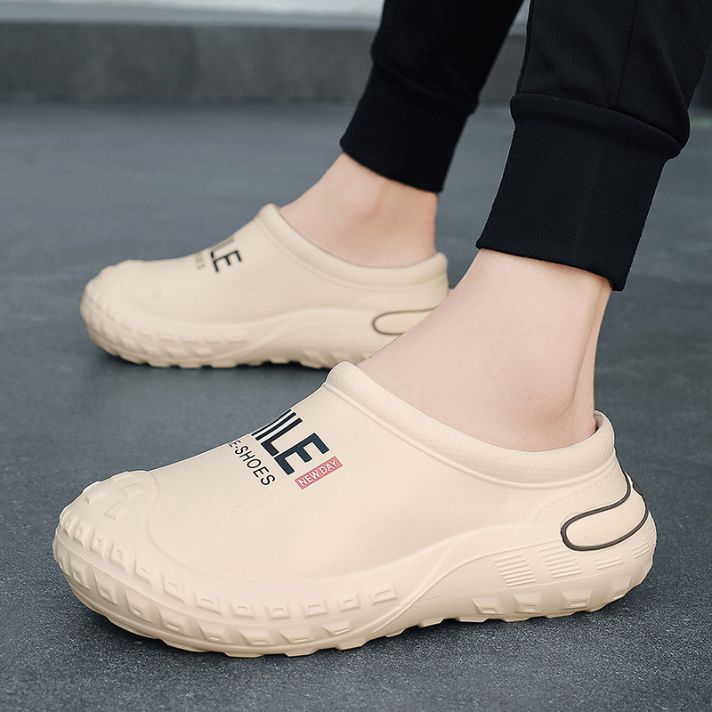 Zapatos de cocina de primavera para hombres, zapatos de trabajo antideslizantes, impermeables, a prueba de aceite, zapatos de algodón con suela gruesa, zapatos de protección laboral